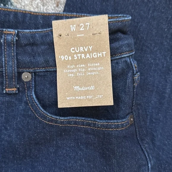 Madewell Women's Straight Leg Jeans - Dark Blue - Picture 2 of 8